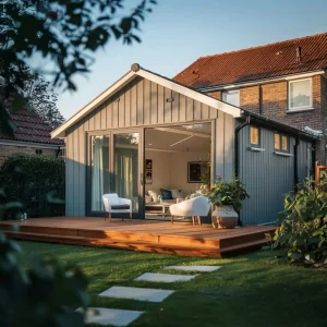 maison avec extension et jardin