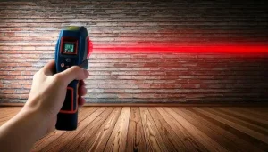 prise de mesure avec un télémètre laser